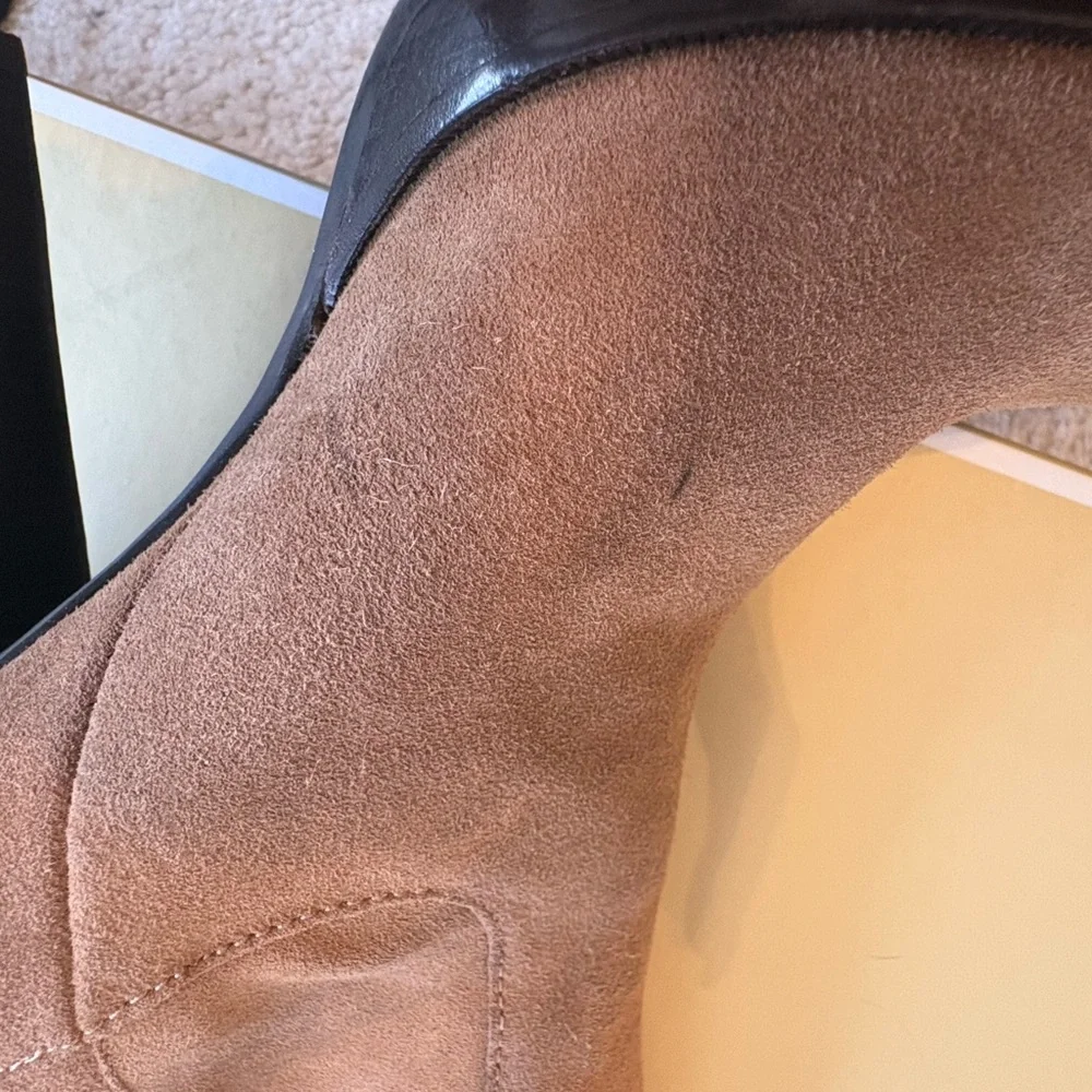 Michael Kors Tan Suede Knee High Boots - Picture 5 of 7
